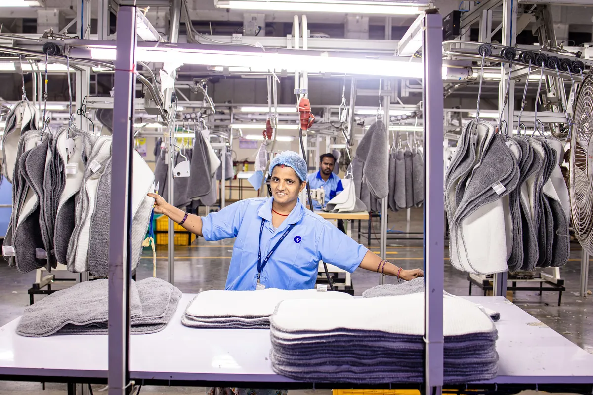 Indian manufacturer checking product quality before exporting